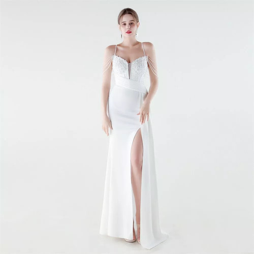 Elegantes weißes kleid mit - weißes,