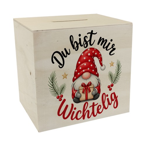 Spardose holz wichtelig - holz,