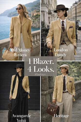 Vintage leinenblazer archie - leinenblazer,