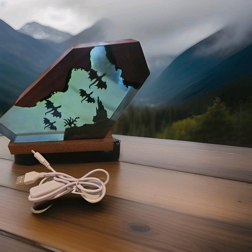 Drachen lampe sargdesign - drachen,