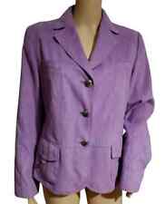 Damen Blazer Lila Gr. 40 Fabiani Velourleder Optik Damenjacke