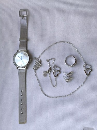 Uhrenset modeschmuck silber - uhrenset,