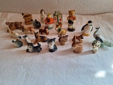 24  kleine  Porzellan Goebel Miniatur Setzkasten Figuren Tiere 2-5 cm