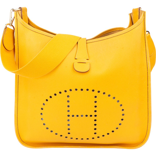 Hermès yellow leather evelyne - hermès,