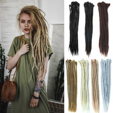 20 Zoll Double Ended Dreads Extensions Kunsthaar Häkelzöpfe DE Dreadlocks Doppel