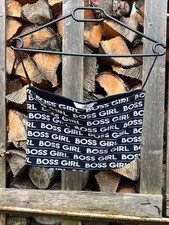 Sexy Crop Top „Boss Girl“ C&A Bauchfrei Schulterfrei Stretch Oberteil Kurz