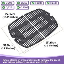 7645 Gusseisen Grillrost für Weber Q200, Q220, Q260, Q2000, Q2200, Q2400 Grills