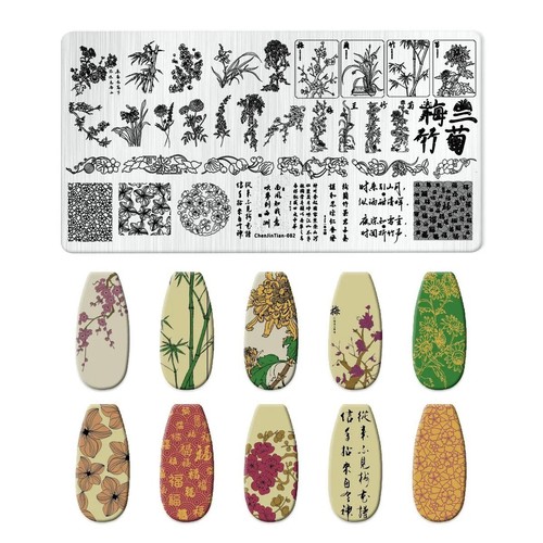 Blumen stamping schablone - blumen,