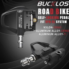 BUCKLOS MTB Klickpedal 9/16" für Shimano SPD-SL R8000 Indoor Rennrad CrMo Titan