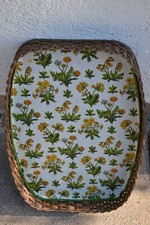 Schnäppchen: Serviertablett oval Holz  und Wetzstahl mit Horngriff 60er Jahre 