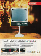 Nordmende Farbfernseher 1975 - Vintage Werbung Anzeige - yellowed_vintageads