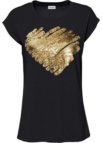Shirt mit pailletten - shirt, gr.