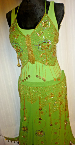Grünes bauchtanz kleid - grünes,