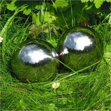 2er-Set Edelstahl Dekokugeln