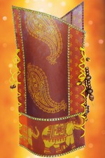 Tischleuchte "ELEFANTEN INDIEN" braun gold Handarbeit Unikat - Geschenkidee !!!