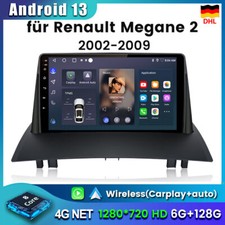 Android 13 Autoradio Carplay Navi GPS 6+128GB DAB Für Renault Megane 2 2002-2009