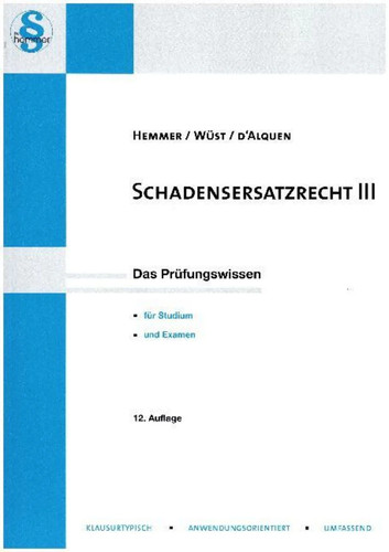 Schadenersatzrecht iii das - iii,