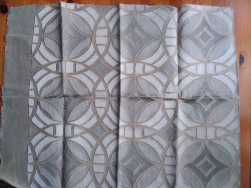 Stoffrest bestickt art deco - stoffrest,