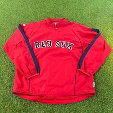 Red Sox Majestic Trainingsjacke Pullover Rot Sweatshirt Damen Herren Größe L