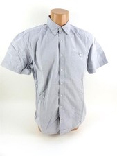 Camel active Herren Hemd M Regular kurzarm Blau gestreift Freizeithemd (17951)