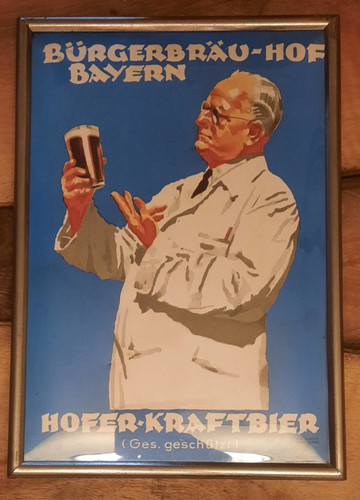 Altes schild bürgerbräu hof - altes, "bürgerbräu