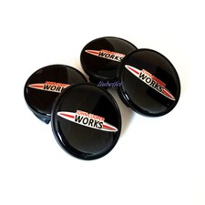 4X Black JCW Wheel Center Hub