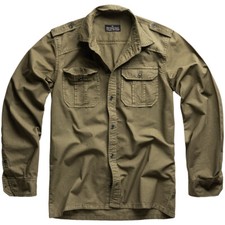 Surplus M65 Basic Shirt Lange Ärmel Herren Lässig Arbeiten Draussen Armee Oliv