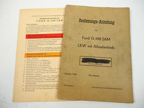 Betriebsanleitung ford g398sam - betriebsanleitung,