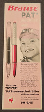 1. Brause PAT Patronen Schreibwaren Füller Werbeanzeige Werbung Reklame 1962