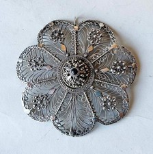 alte Silberdraht Brosche