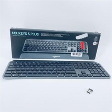 Logitech MX Keys S Plus kabellose Tastatur, Low Profile, Fluid Quiet Typing, Pro