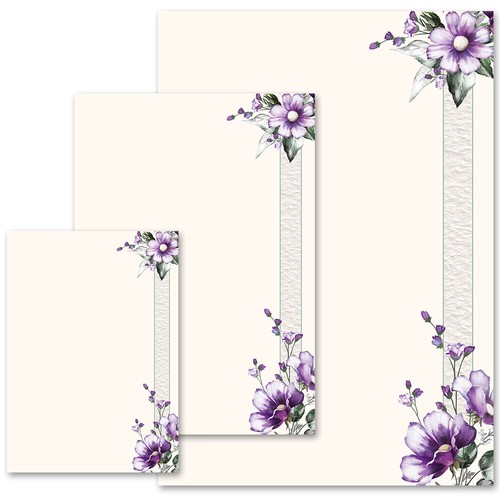Motiv briefpapier lila - motiv-briefpapier,