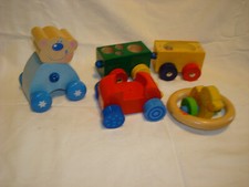  Set  HABA  Eisenbahn LOK GReifling Bär auf Rädern Greifling Ente 