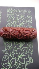 two wine leaves Pattern Paint Roller _1930er