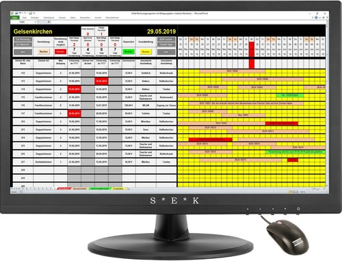 Belegungskalender für bis 9 - für, 1