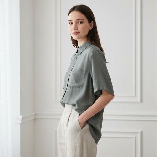 Vintage seidenbluse oversize - seidenbluse,