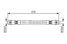 476404H, BOSCH, Bremsschlauch Vorderachse beidseitig für VW, 198747640