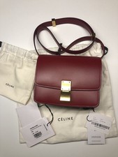 Old Céline Box Bag mini rot Gold