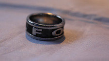 ++++Fossil Ring Damen / Herren / Unisex Schwarz Silber Stahl Gr.65++++