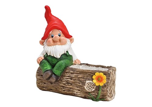 Gartenzwerg holzstamm - gartenzwerg,