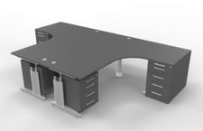 Doppelarbeitsplatz U20 Winkelschreibtisch Doppelschreibtisch Schreibtisch Büro