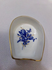 Meissen- 1  Damenaschenbecher Aquatinta -Blumen-blau/gold  1.Wahl neuwertig