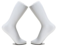 2x Dekofuß für Socken mit Magnetplatte Sockenbein Set Dekobein Schaufenster Bein