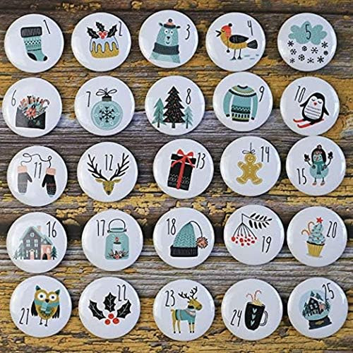 Adventskalender zahlen buttons - adventskalender,