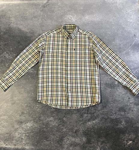 Men barbour shirt - green, cotton