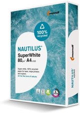 Mondi Nautilus super white 80g/m² DIN-A4 500 Blatt Papier weiß Recycling Papier