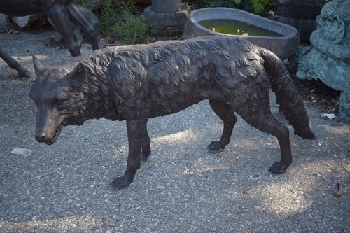 Großer bronze wolf 148cm - großer, wolf,