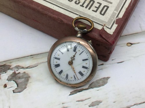 Damentaschenuhr 800er silber - damentaschenuhr,,