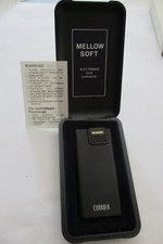 Mellow Soft Gas-Feuerzeug schwarz gebraucht - Werbegeschenk in OVP - vintage