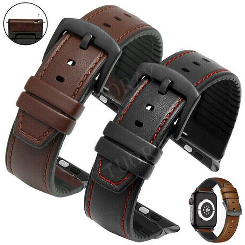 Leder silikon armband - leder,